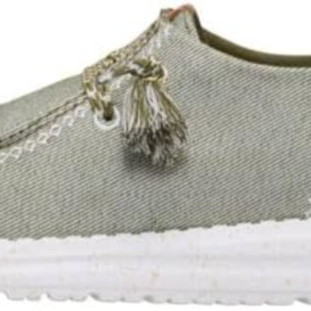 Women's Floral Slip-On Loafers Lightweight Comfortable Casual Shoes Olive 7